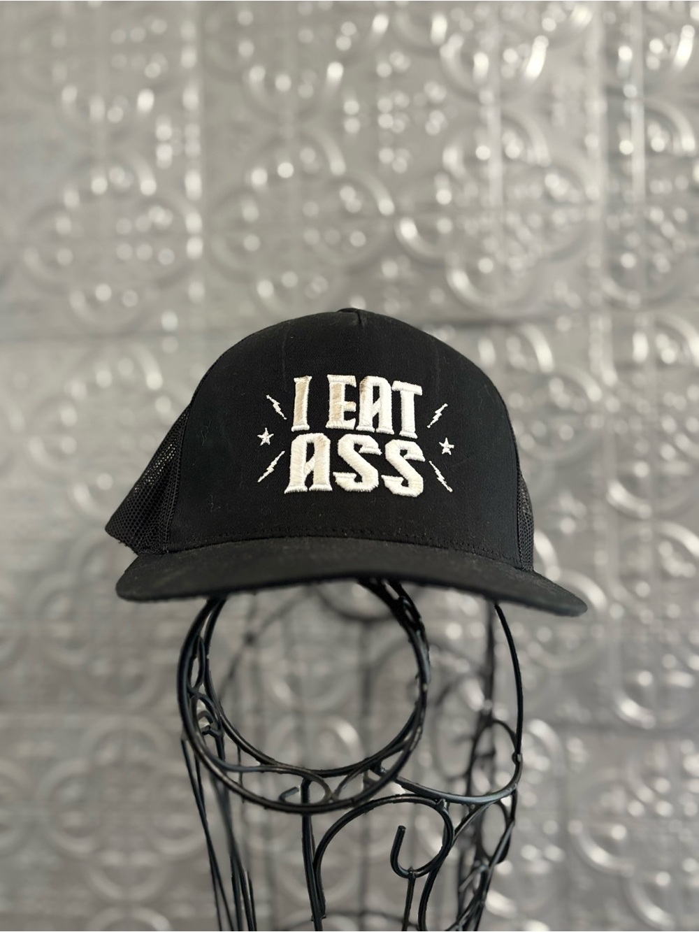 Moonshine Harley Davidson I eat a** hat biker dirty humor festival rave